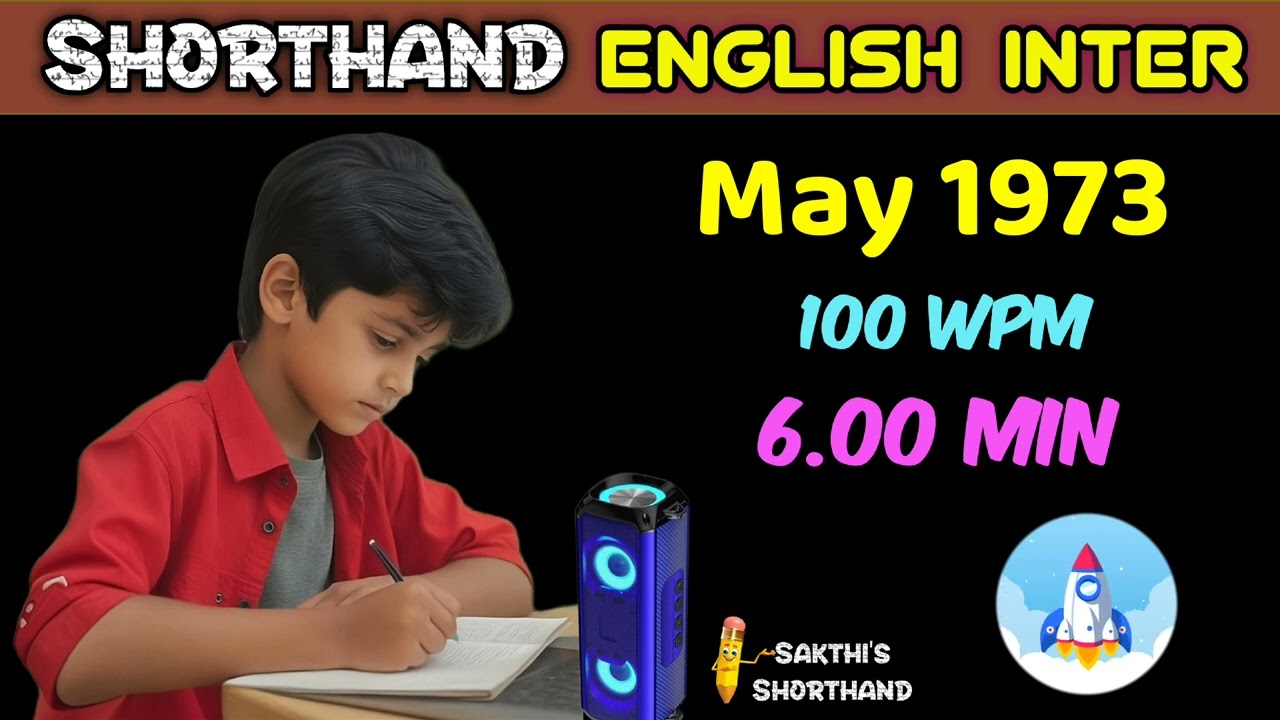 English inter May 1973 ✍️ 100 WPM 🚀 6.00 Min