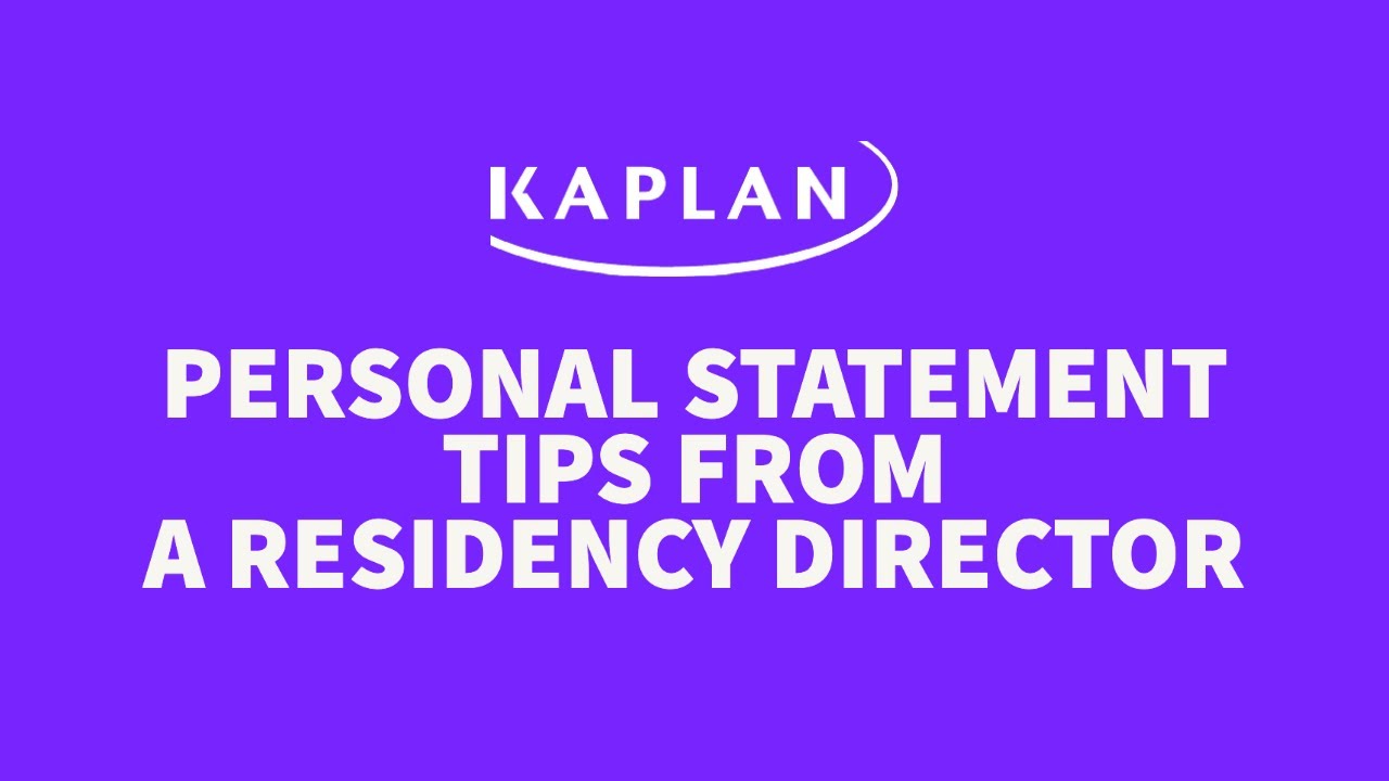Personal Statement Tips from a Residency Director