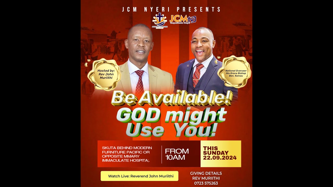 JCM Nyeri Sunday Service  || 22.09.2024