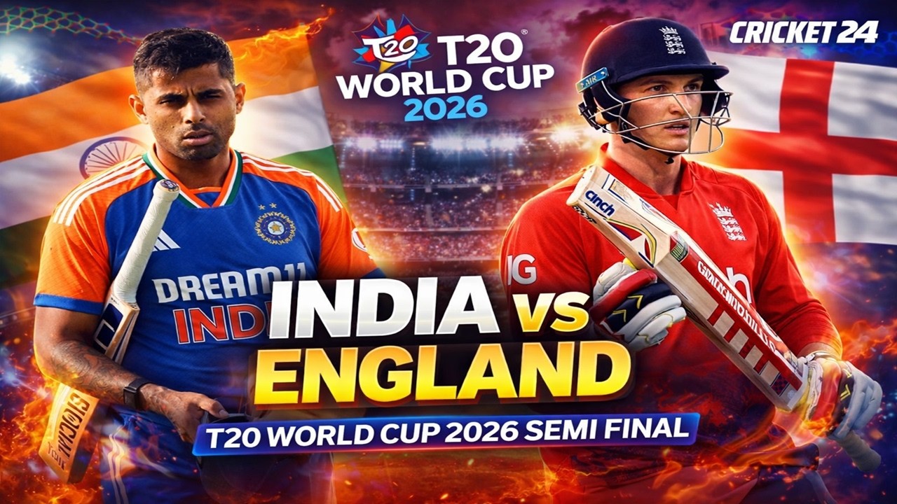 INDIA vs ENGLAND T20 World Cup 2026 Semi Final | Cricket 24 Gameplay – Epic Thriller!