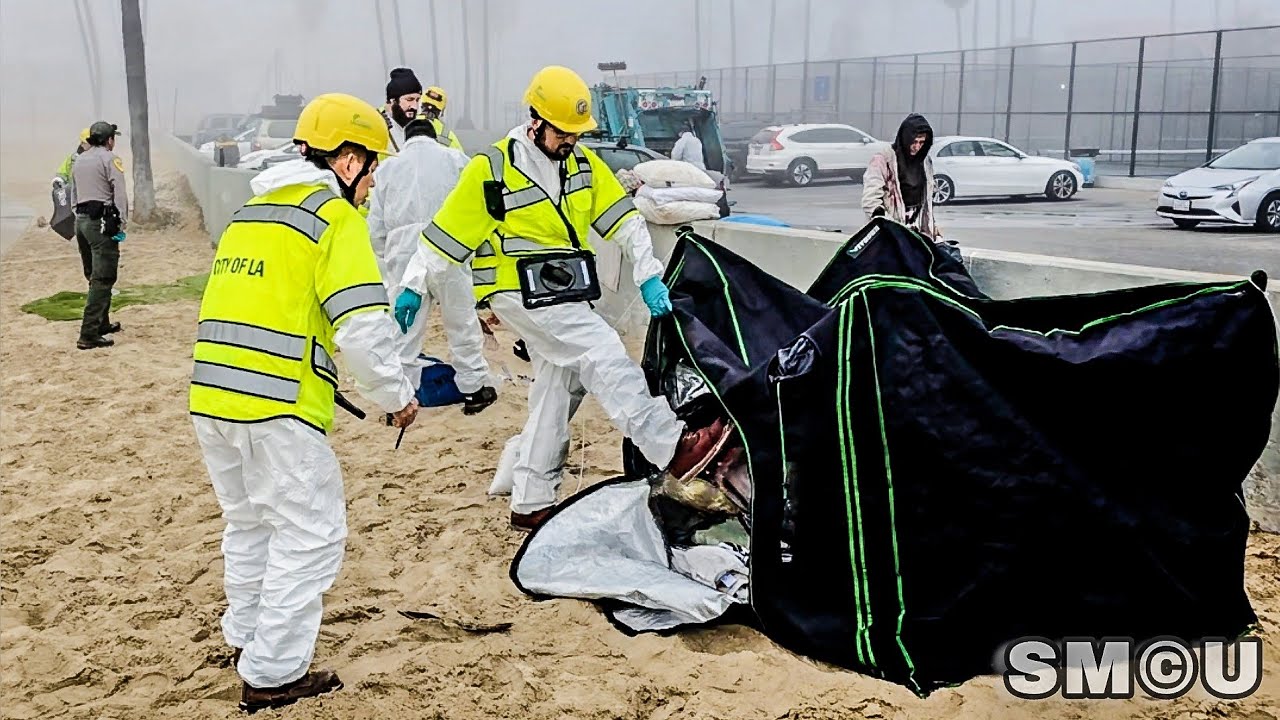 Venice Beach Cleanup: Crews Dismantle Tents to Reclaim Public Spaces