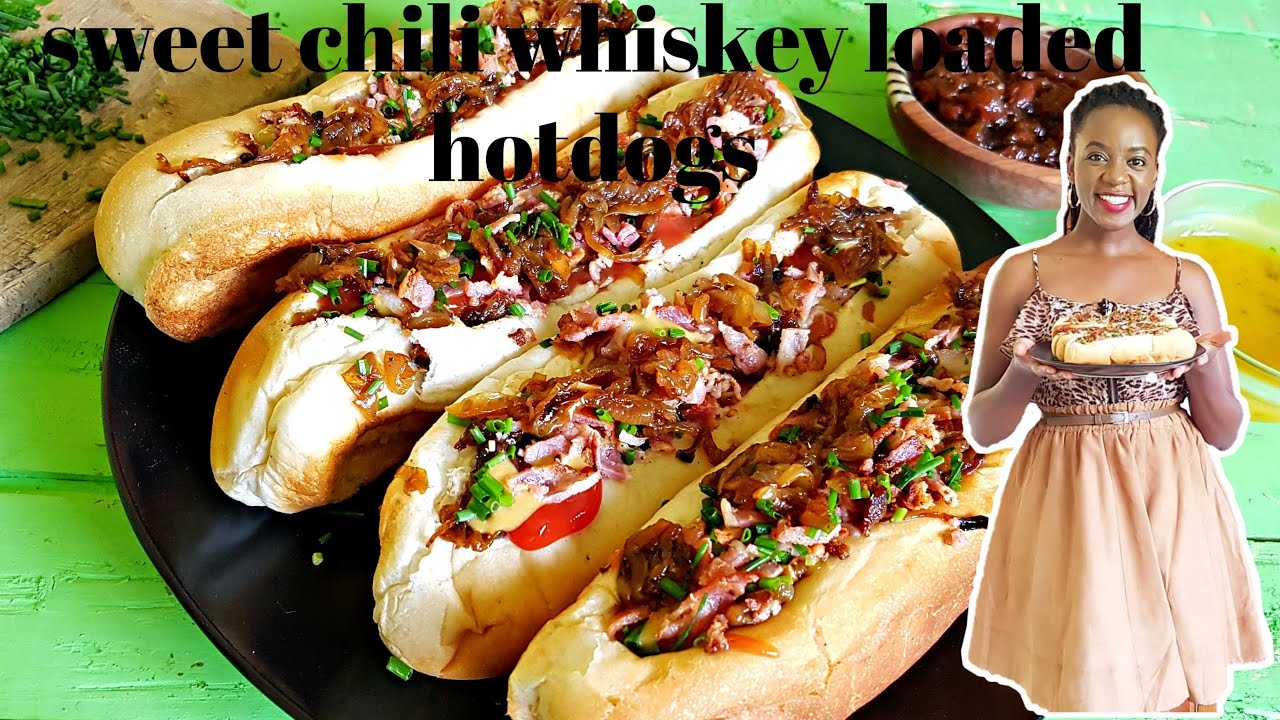SWEET CHILI WHISKEY LOADED HOTDOG | KALUHI'S KITCHEN