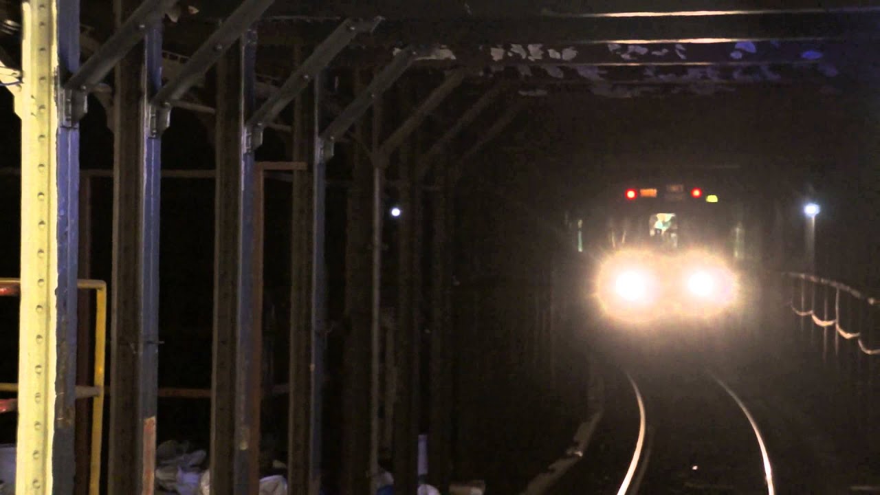 R33Wf, R15, R12 Grand Central Shuttle train arriving into Times Square on Track 1