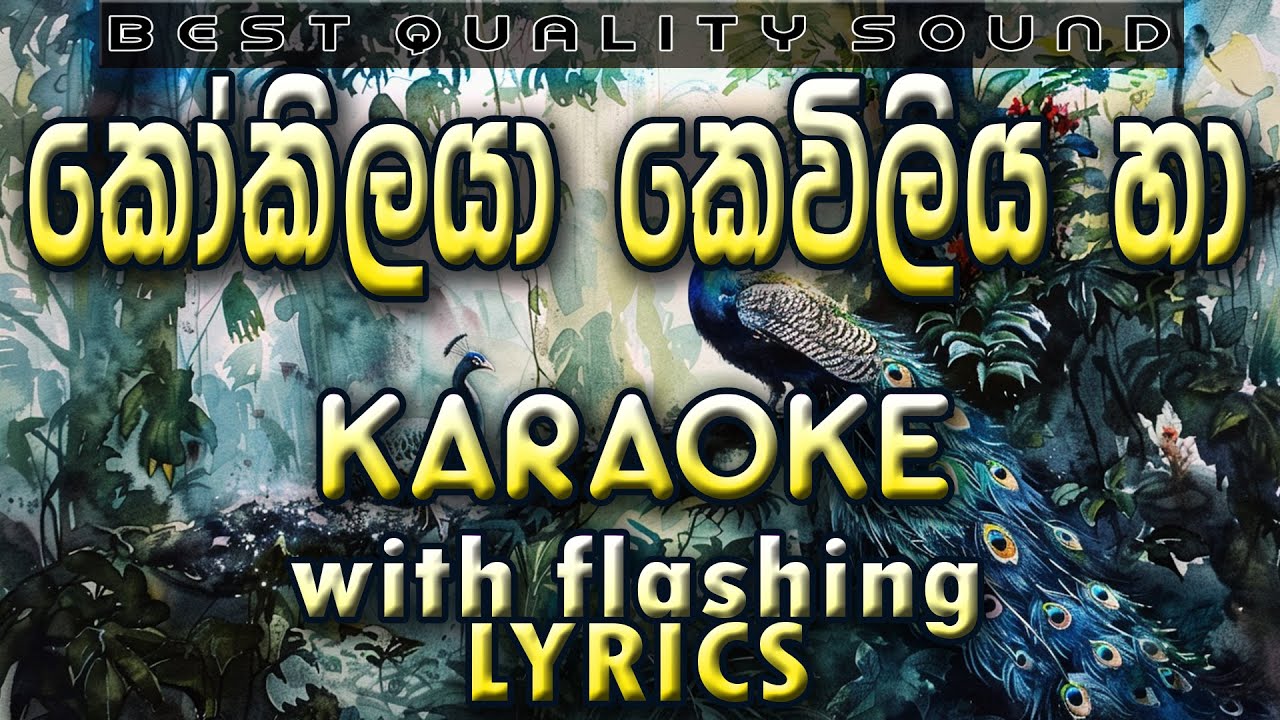 Kokilaya Keviliya Ha Karaoke with Lyrics (Without Voice)