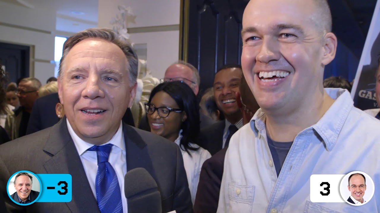 Combat des chefs entre le premier ministre François Legault et Guy Nantel (VOX POP)