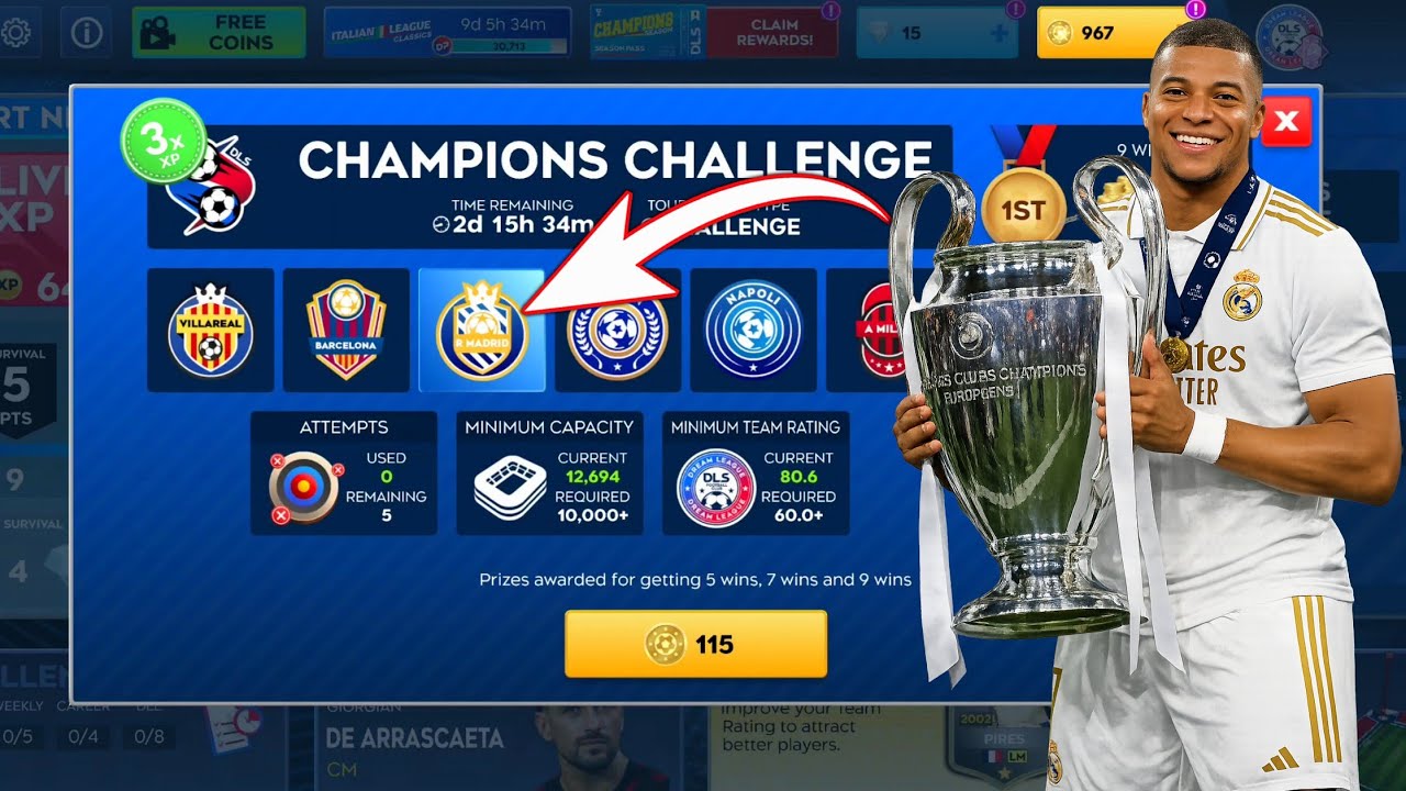 REAL TEAMS EVENT! - REAL MADRID | CHAMPIONS CHALLENGE | DLS 26