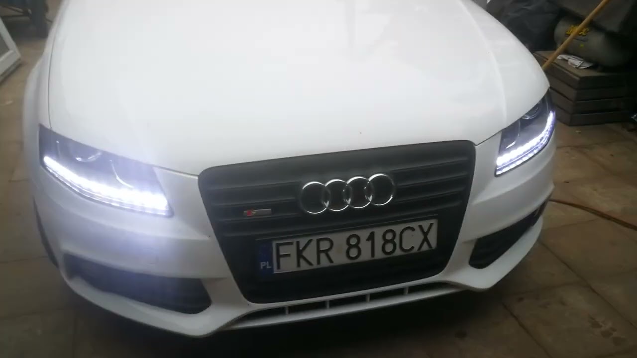 przerobka zwyklych lamp Audi A4 B8 na LED