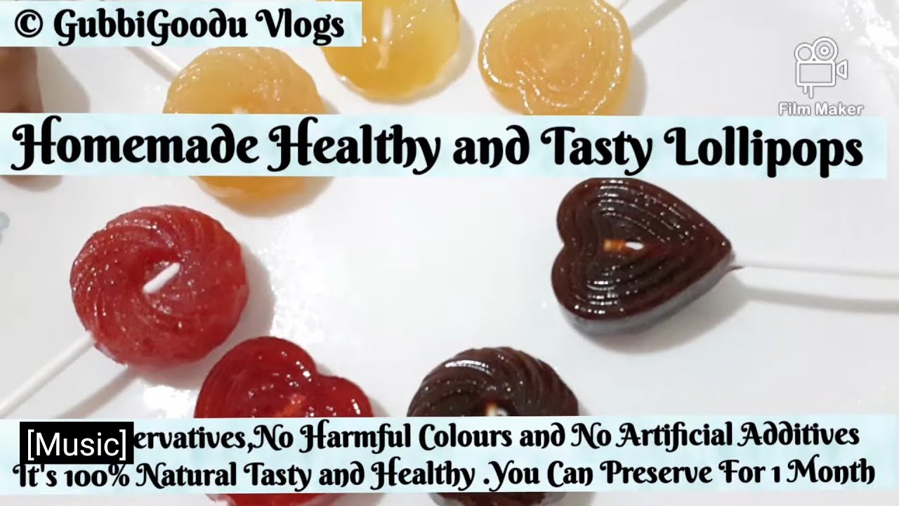 Homemade Fruits(Apple, Strawberries, Sweet Lime)Lollipops/Candies| Natural Fruits Lollipops For Kids