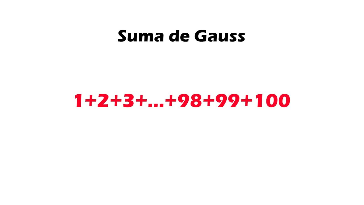 Teorema de Gauss || Sumas constantes del 1 a n
