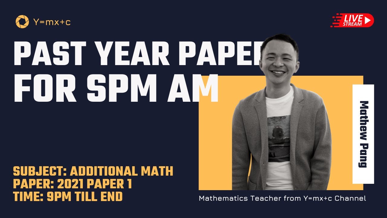 SPM Add Math - (Kertas Sebenar) 2021 - Paper 1