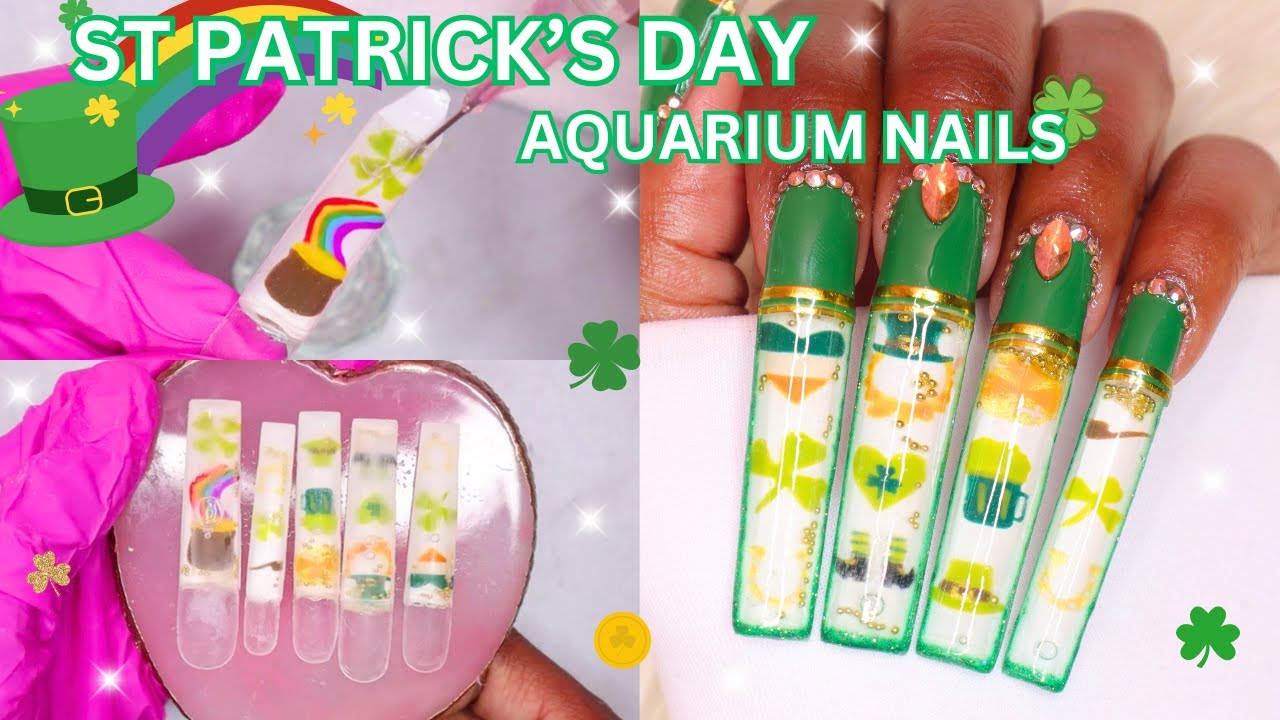 💦🍀 ​​КАК СДЕЛАТЬ АКВАРИУМНЫЕ НОГТИ | ПРОСТЫЕ ДИЗАЙНЫ НОГТЕЙ 🍀