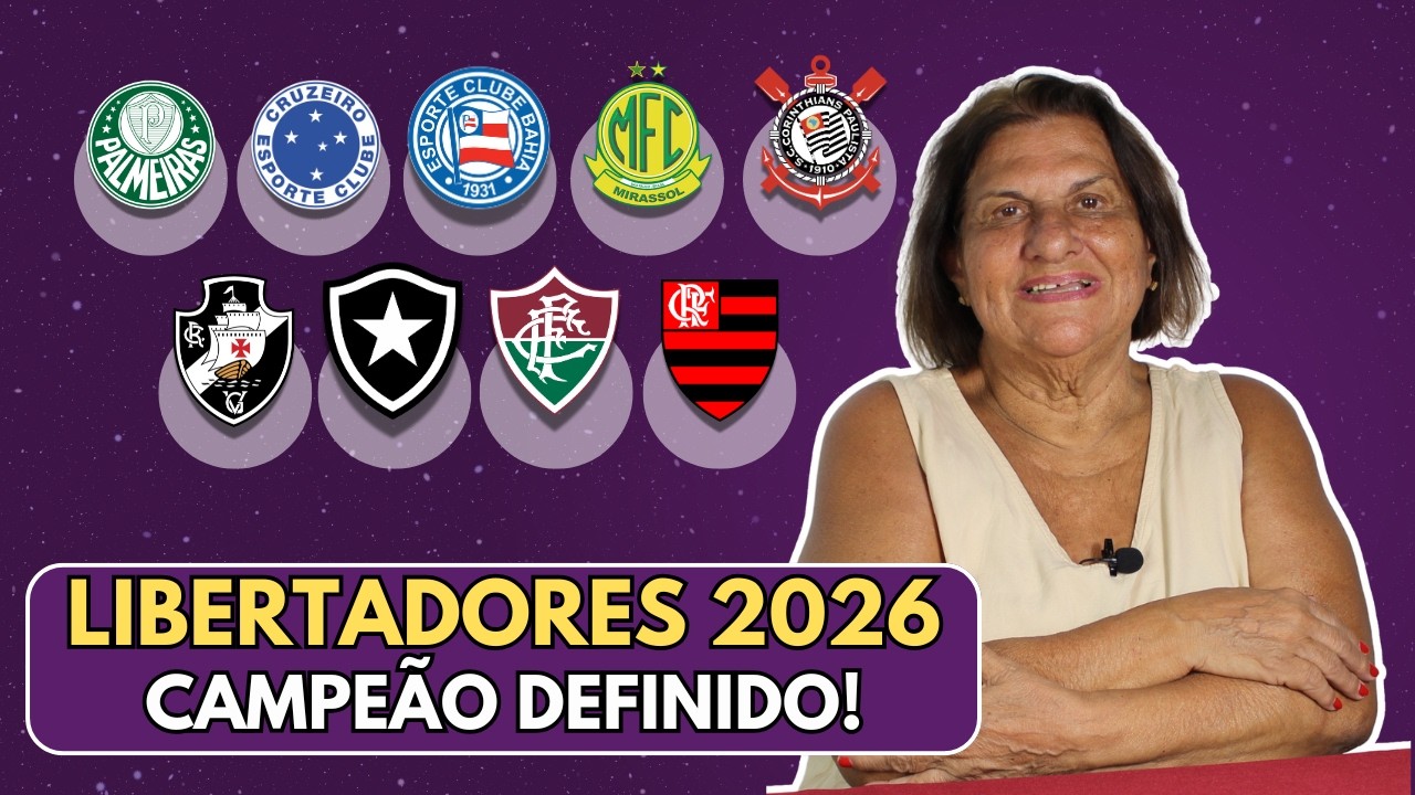 VIDENTE CHOCA AO REVELAR CAMPEÃO DA LIBERTADORES 2026 - FLAMENGO, PALMEIRAS, BOTAFOGO, FLUMINENSE?