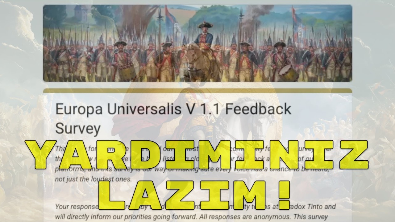 PARADOX EU5 İ&Ccedil;İN BİZDEN YARDIM İSTİYOR!