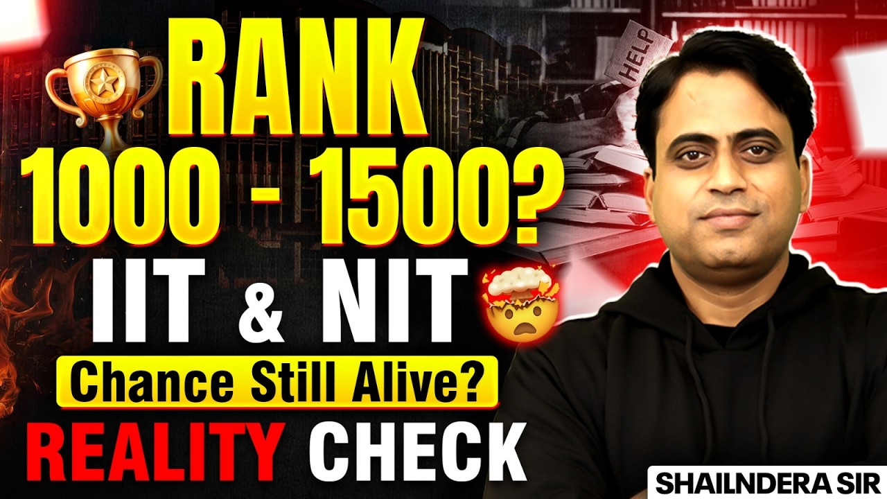 GATE Rank 1000&ndash;1500 IIT & NIT | Chance Still Alive? | Reality check