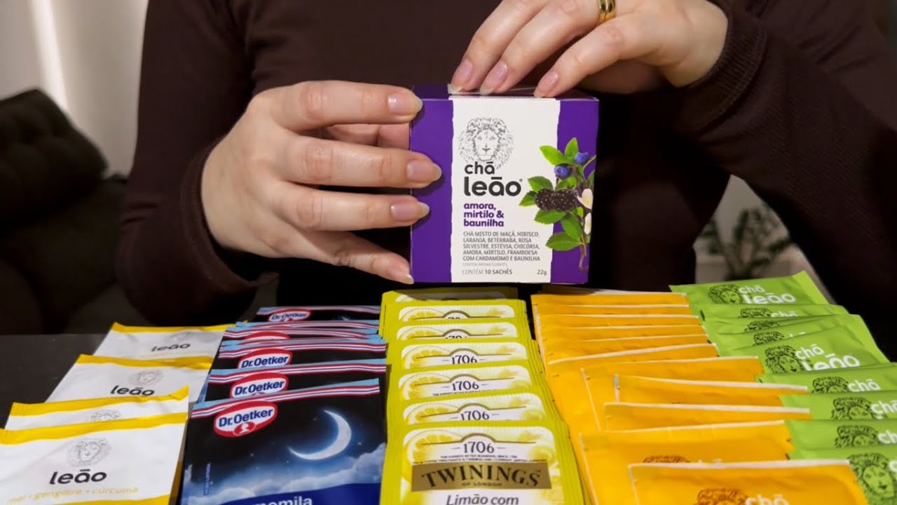 ASMR: UNBOXING + ORGANIZANDO MEUS CHÁS NOVOS 🍵
