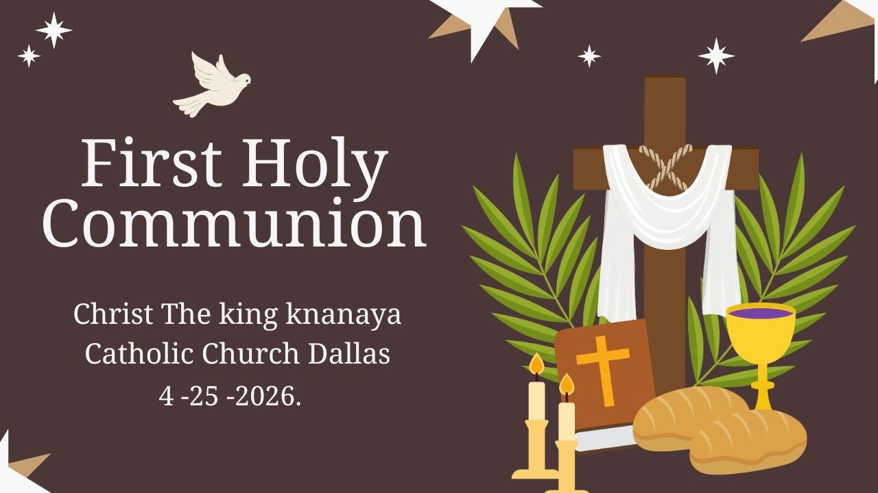 Solemn reception of Holy Communion, Christ The King Knanaya Catholic Church, Dallas, Texas.