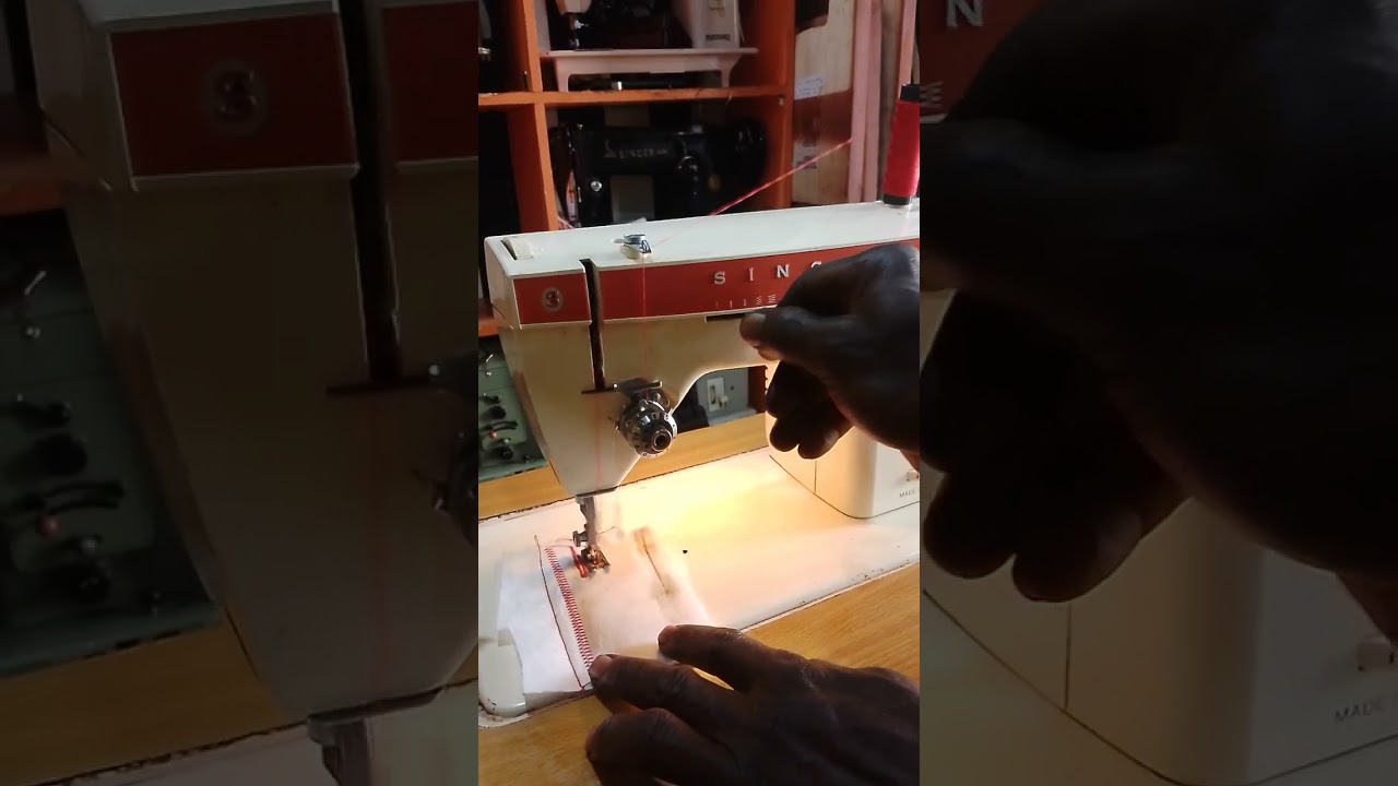 Easy Way To Use Singer 367 sewing machine . Threading and uses it for straight, ziza