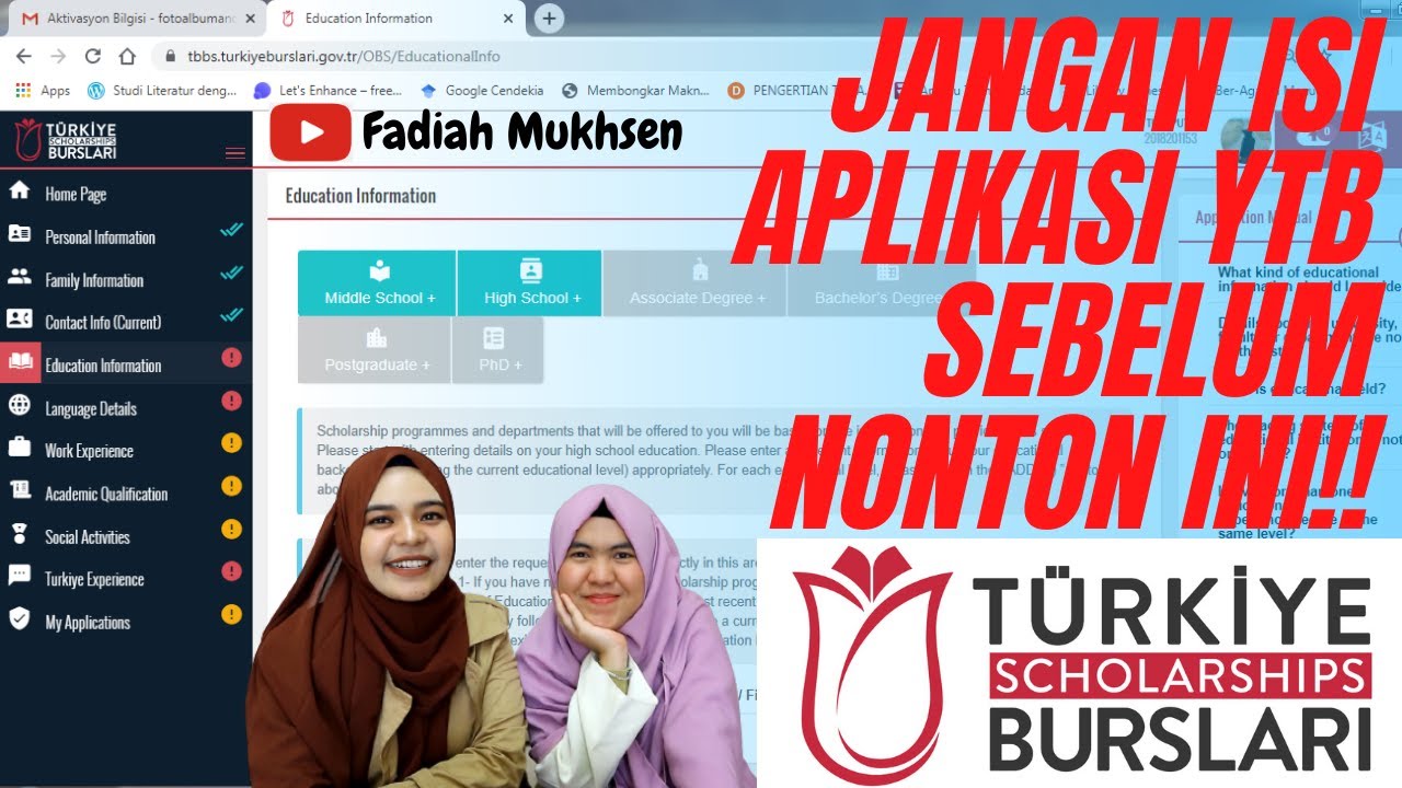 Cara Daftar Beasiswa Turkiye Burslari/YTB - Bedah Aplikasi Beasiswa Turki YTB-EPS VII Part 1 (I/III)