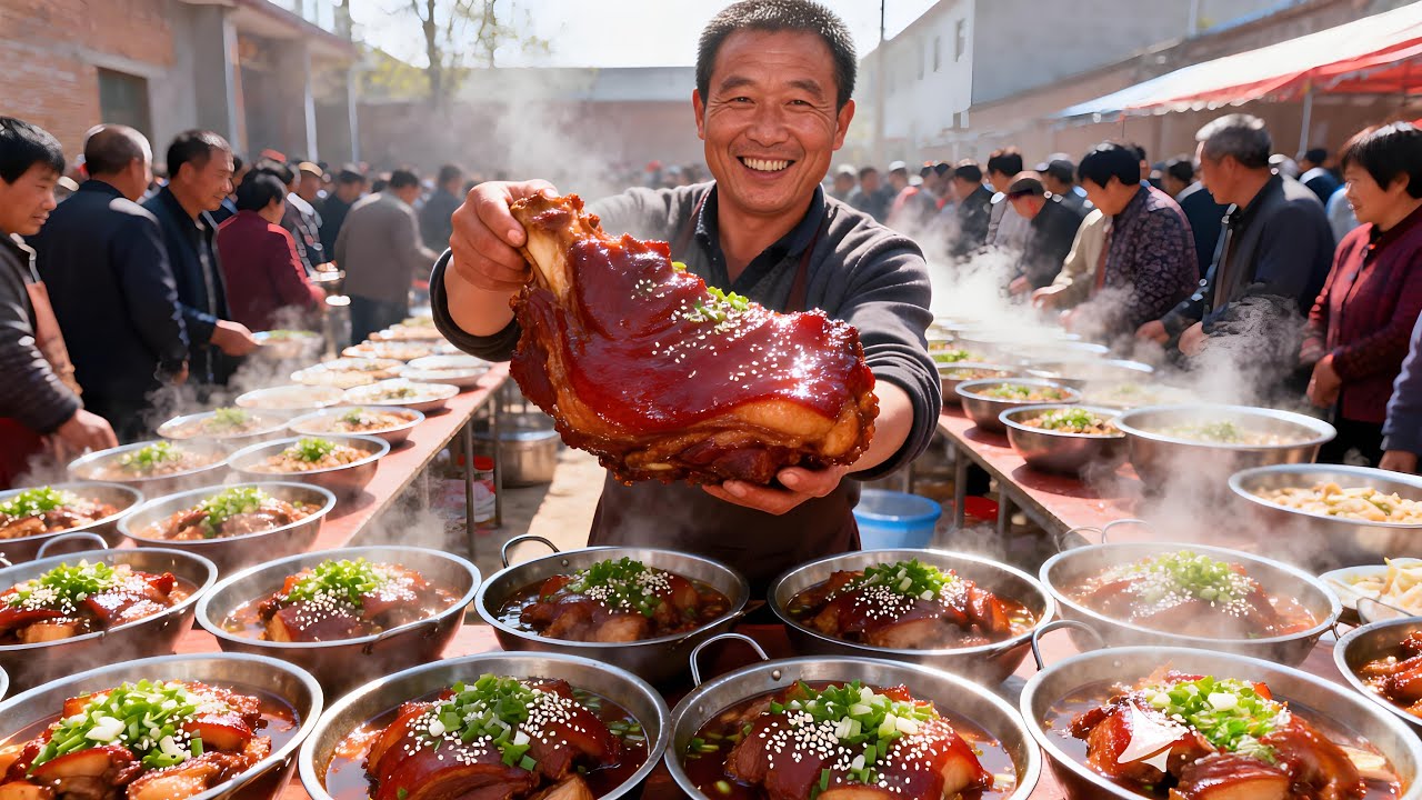 河南豫东乡镇婚宴大席，500元20道硬菜，60桌流水席一半人吃一半人看！【好食勇哥】