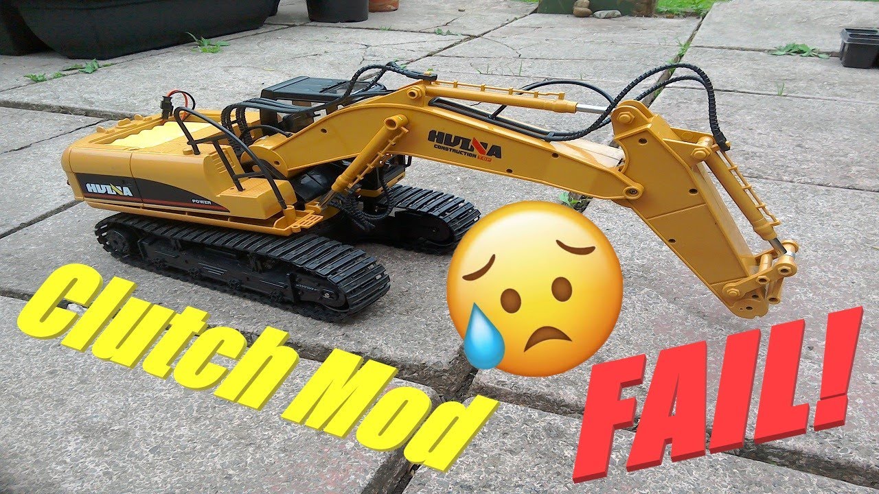 Huina 1550 Excavator / Bagger Clutch Locking Mod Fail!