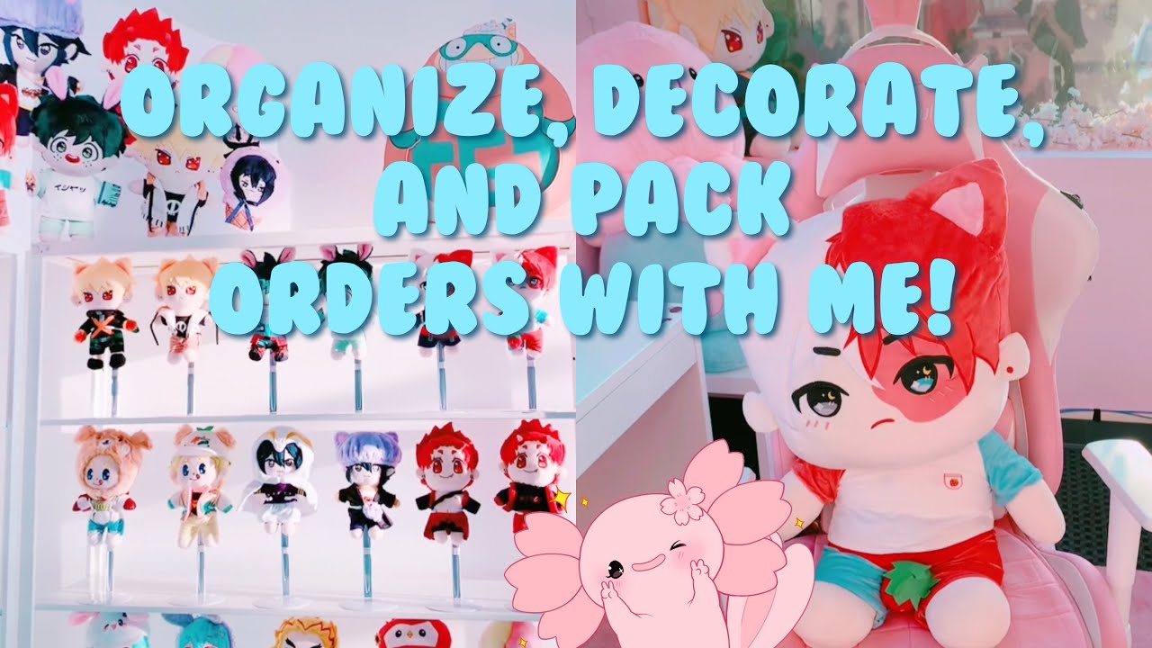 STUDIO VLOG 3 🐙🍡💞 Organize, Decorate, and Pack Orders with Me!