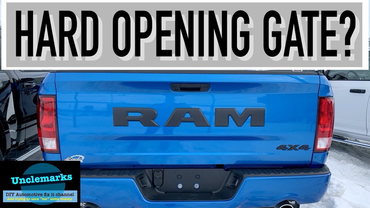Как отрегулировать туго открывающийся задний борт пикапа Ram (EP 184) 2009 - 2019
