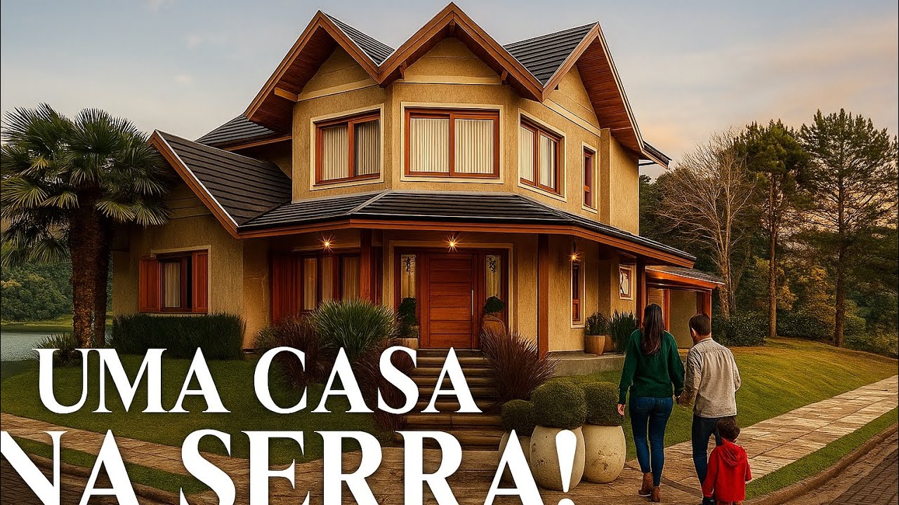 Casa a venda em bairro nobre de Gramado e com direito a um lago ao lado. 