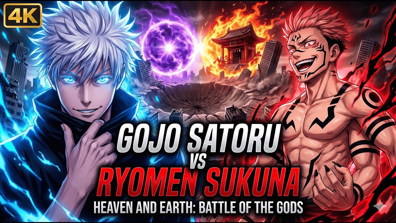 🔥GOJO SATORU VS. RYOMEN SUKUNA - HEAVEN AND EARTH — BATTLE OF THE GODS