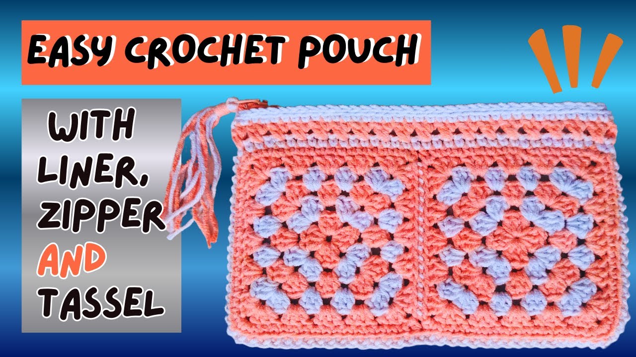 Granny square pouch. No machine sewing! 