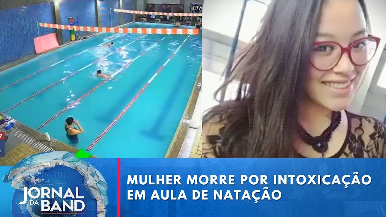 Mulher morre em aula de natação em SP; polícia investiga inalação de cloro | Jornal da Band