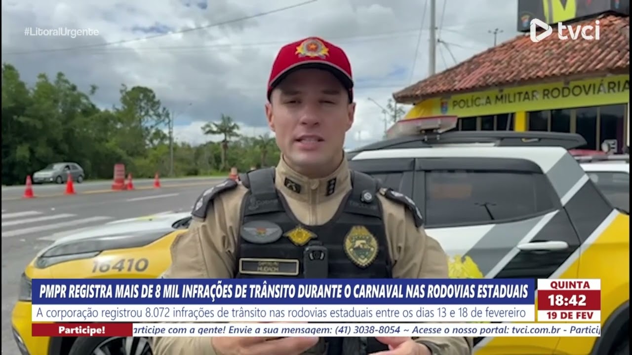 PMPR REGISTRA MAIS DE 8 MIL INFRAÇÕES DE TRÂNSITO DURANTE O CARNAVAL NAS RODOVIAS ESTADUAIS