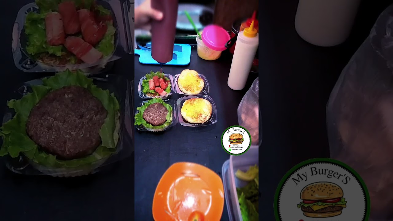 Membuat Burger sosis, dan Burger Daging