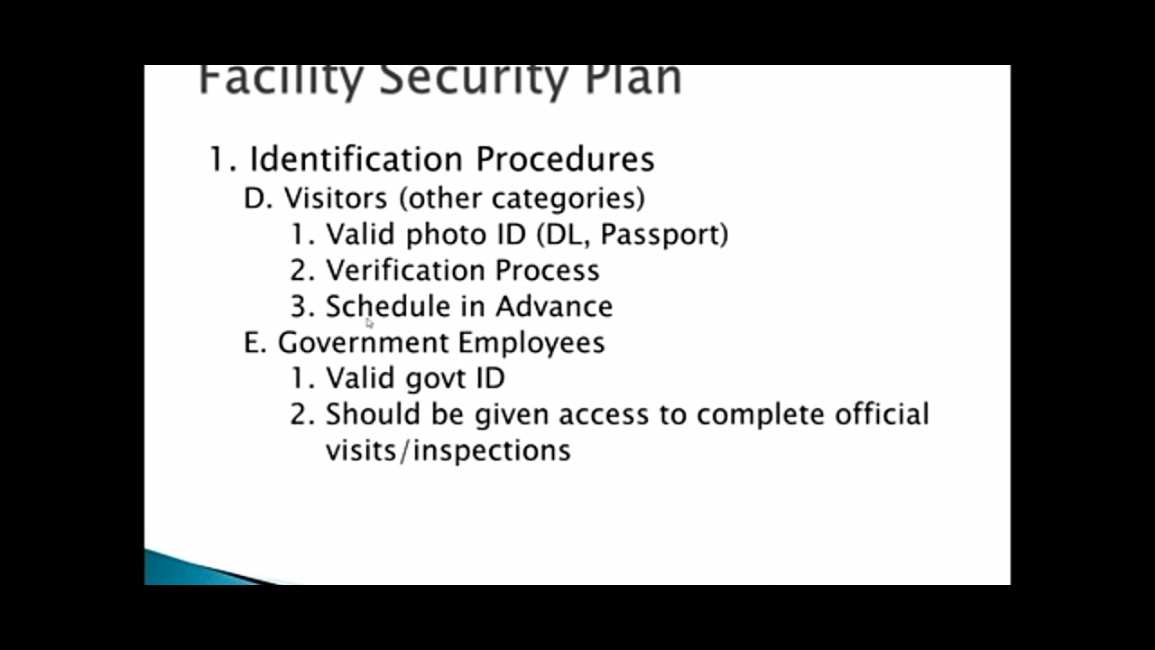 Facility Security Plan ( Reviewer)