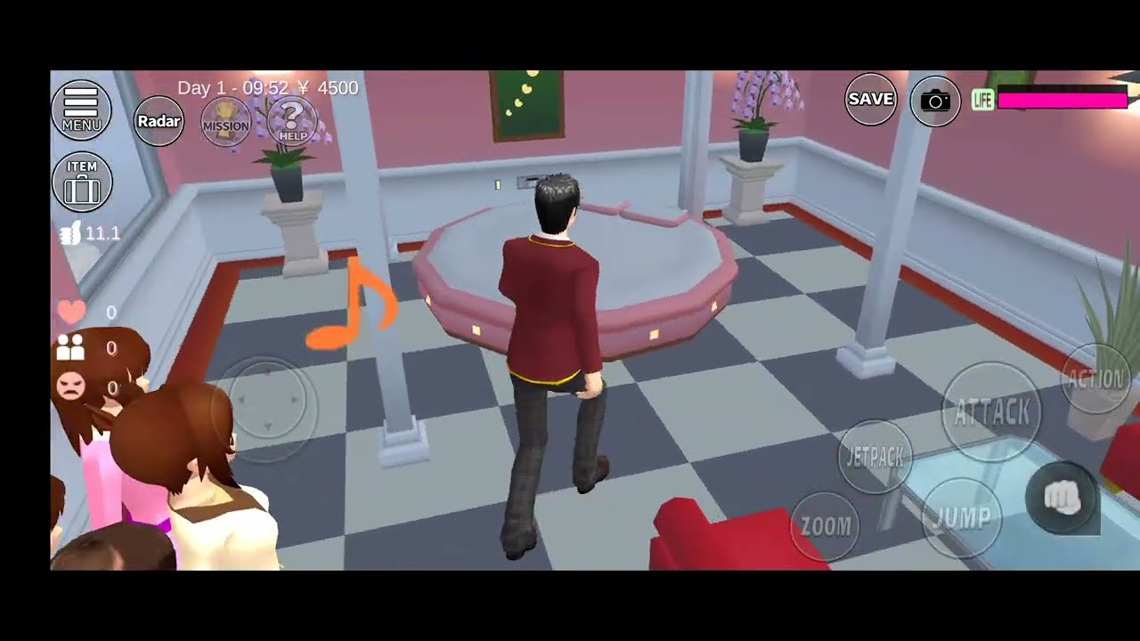 Day 94 in Sakura | Sakura handsome boy with girls 😍 | Sakura school simulator 