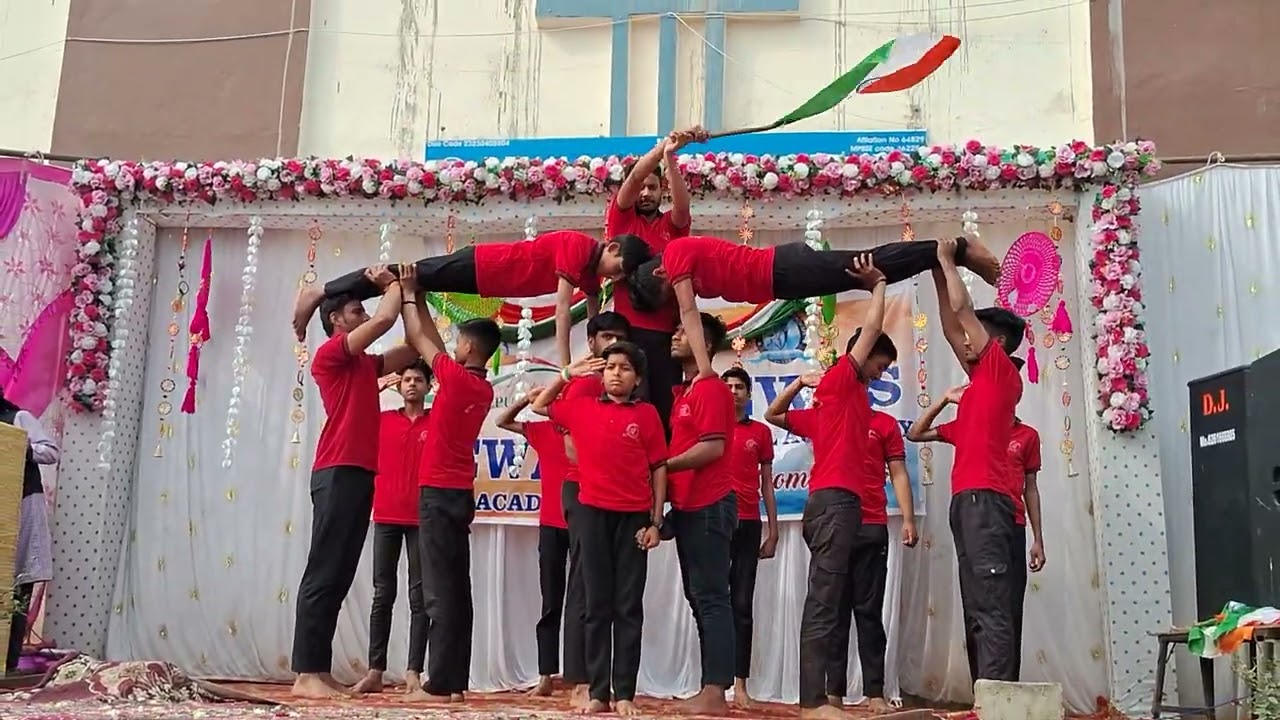 Ma tujhe Salam 77th Republic day stunt kartab school stage performance boys army stye #school #perfo