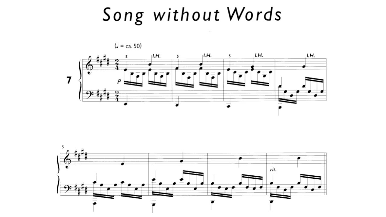 Daniel Hellbach: Song without words (Lied ohne Worte) - from Pop Piano Vol. 1 (audio + sheet music)