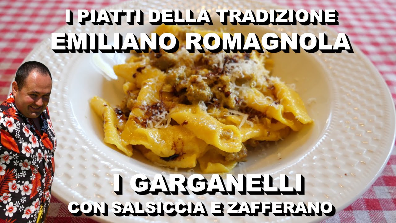 I GARGANELLI CON SALSICCIA E ZAFFERANO.