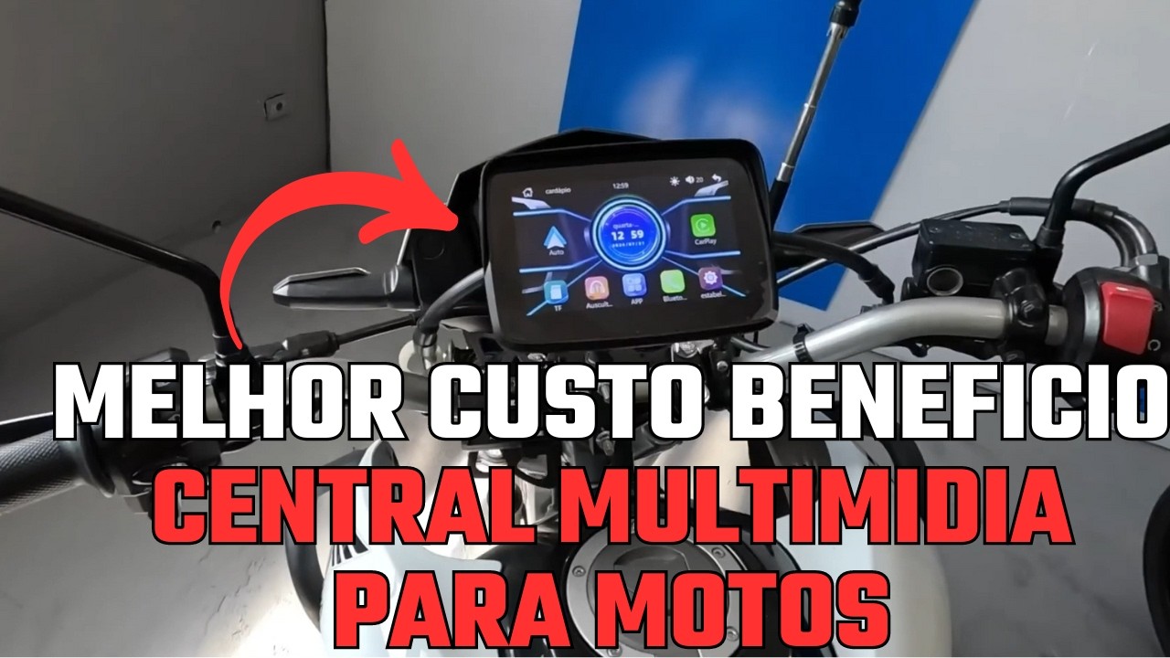 CENTRAL MULTIMIDIA PARA MOTO MELHOR CUSTO BENEFICIO DO MERCADO IFOOD WAZE EVITE ROUBO DE CELULAR