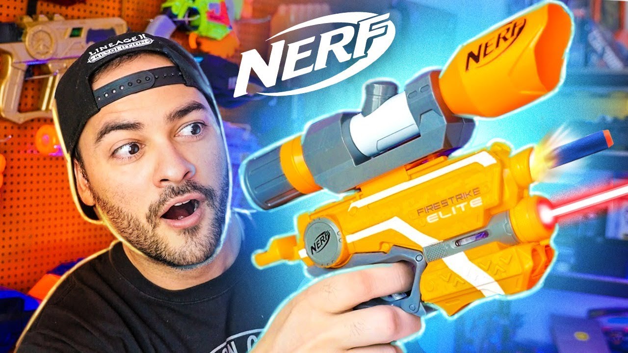 NERF Firestrike Mini SNIPER com Mira a LASER!
