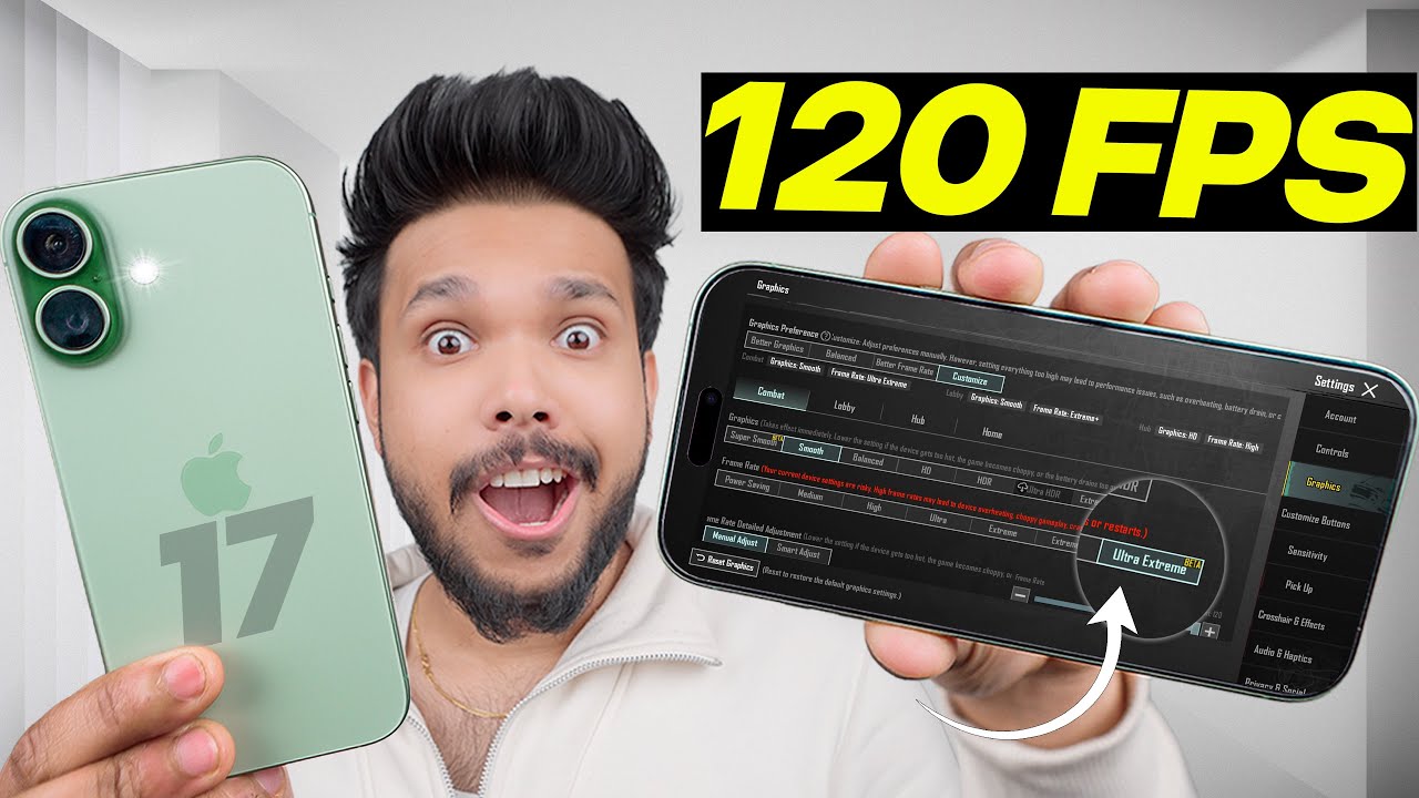 iPhone 17 BGMI 4.2 120FPS Test - Finally Maza Agaya !!