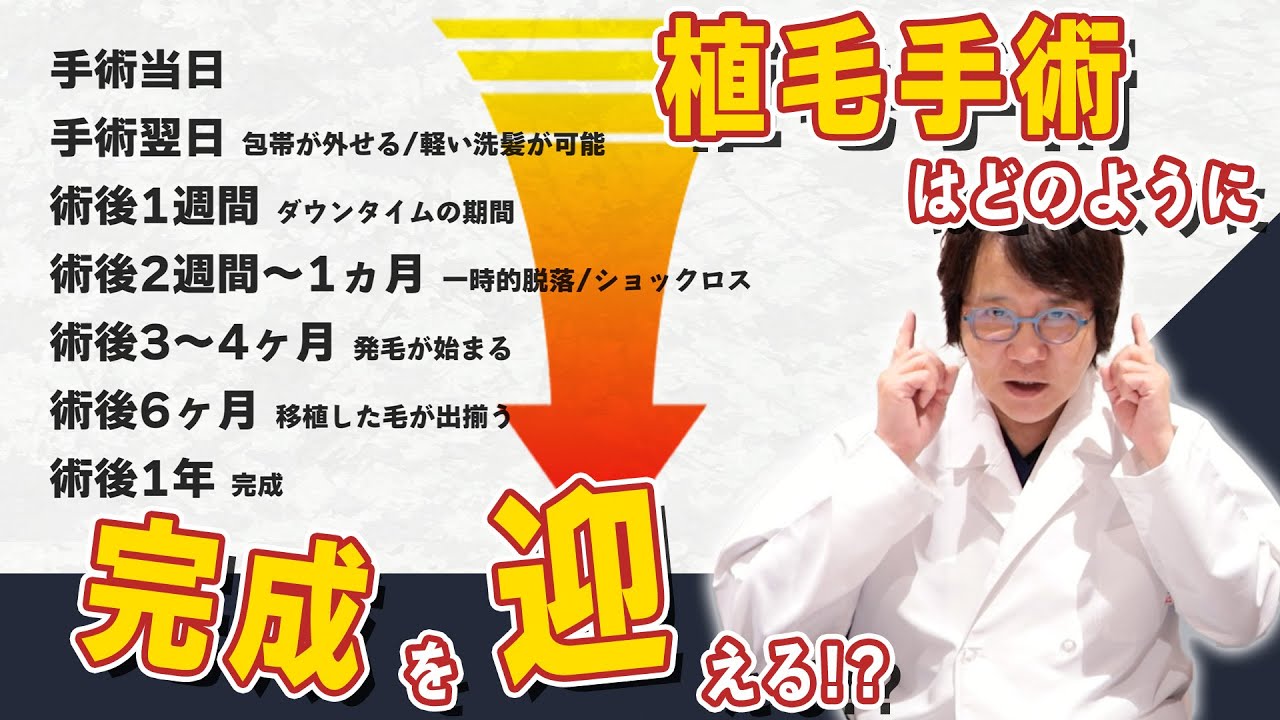 【薄毛治療】植毛当日から1年経過までの流れを専門医が徹底解説！【自毛植毛】【植毛】