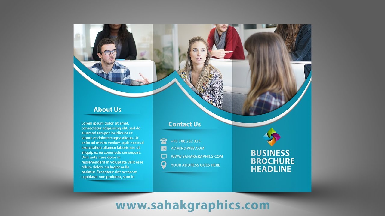 Tri Fold Brochure Design | In Photoshop cc  tutorial by sahak