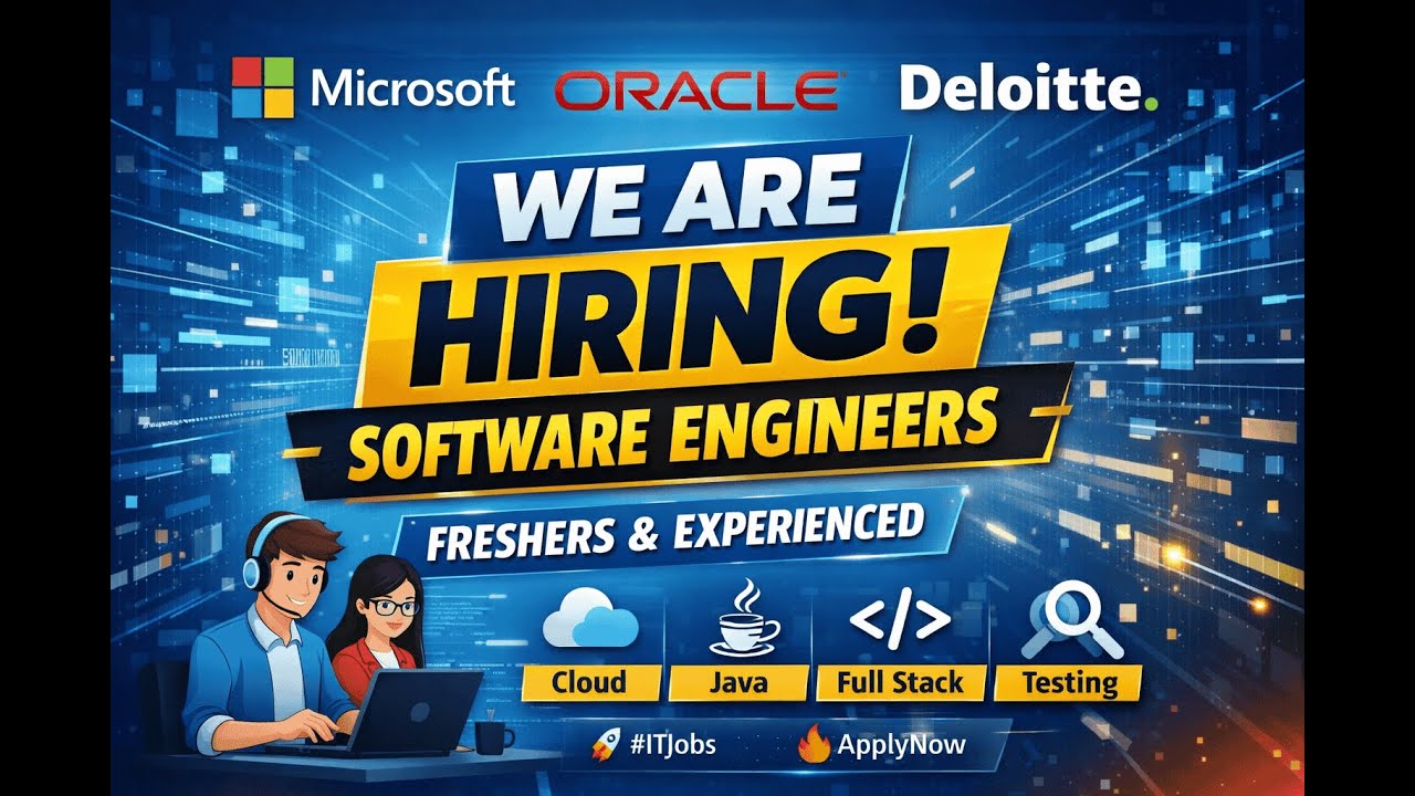 🚀 🔥🔥Microsoft, Oracle & Deloitte Hiring | Software Engineer Roles 🔥🔥
