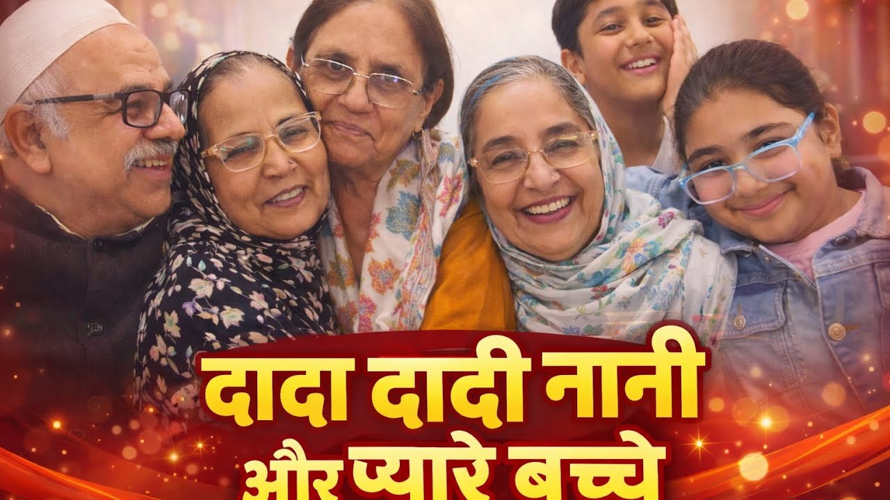 दादा दादी नानी और प्यारे बच्चे 