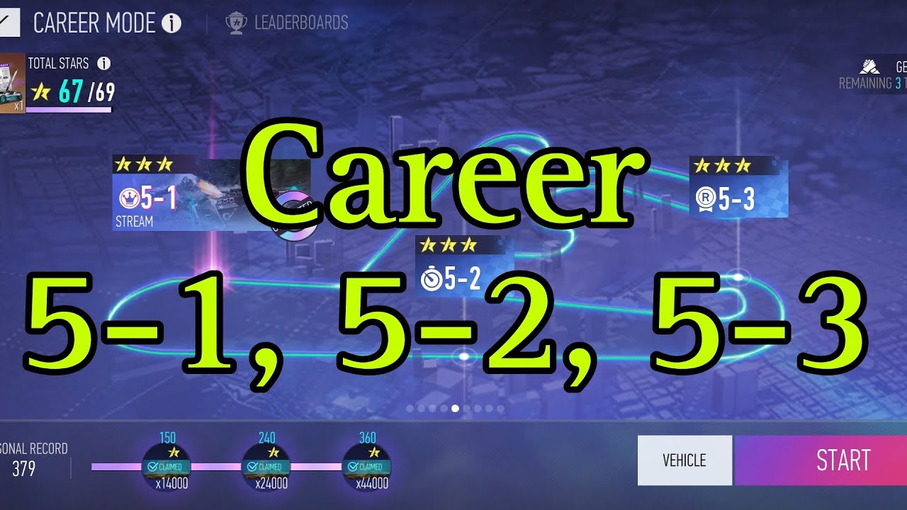 Ace Racer | Career Mode | 5-1 | 5-2 | 5-3 |
