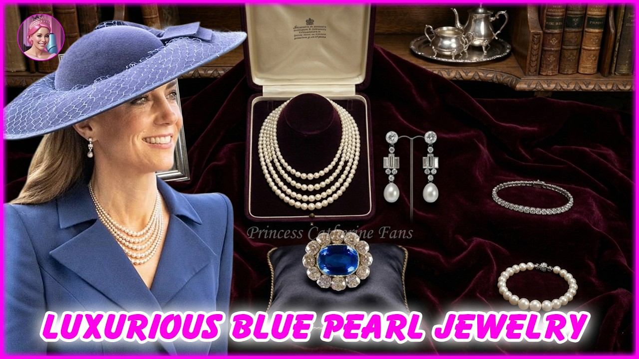 Princess Catherine DAZZLES the World Wearing Luxurious Blue Pearl Jewelry in Timeless Style