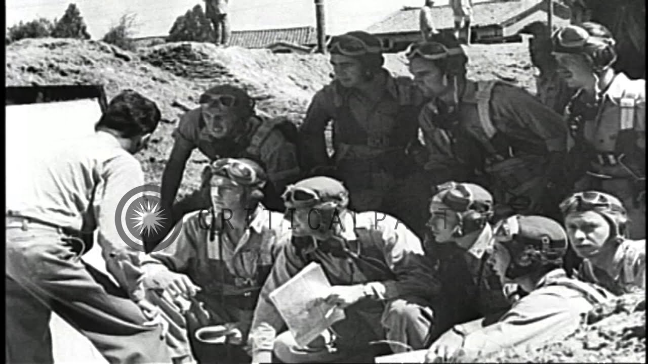 American Volunteer Group Flying Tiger pilots fly P-40 fighter planes in China Bur...HD Stock Footage