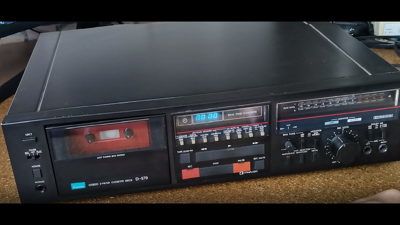 Классный High-End кассетник Sansui D 570 Часть 1   Обзор, ЛПМ проблемный. ремонт.