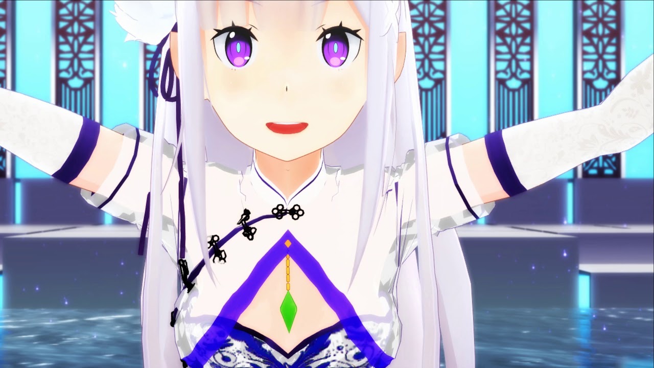 【リゼロMMD】チャイナドレスのエミリアで「桃源恋歌」【エミリア生誕祭】