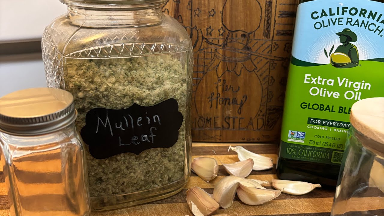 Quick & Easy earache oil, mullein oil, garlic oil, ear infection natural remedy, diy garlic infusion